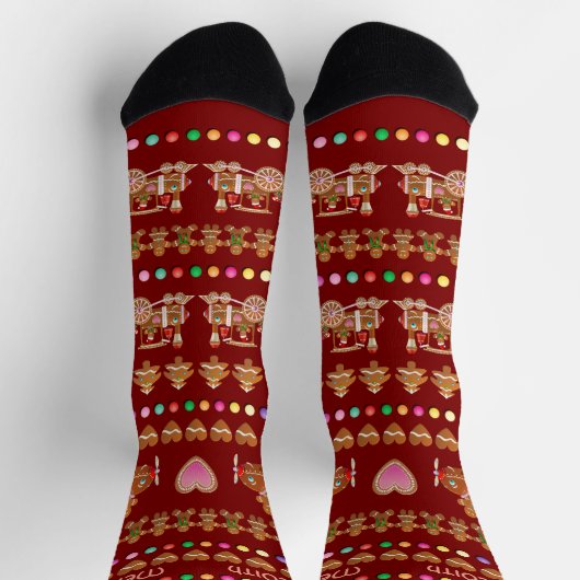 Niedliche Lebkuchen Socken (Oben)