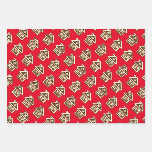 Niedliche Lebkuchengebäck Geschenkpapier Set (Vorderseite)