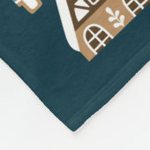 Niedliche Lebkuchenhäuser & Kekse Weihnachten Fleecedecke (Ecke)