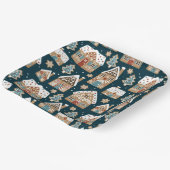 Niedliche Lebkuchenhäuser & Kekse Weihnachten Pappteller (Gewinkelt)