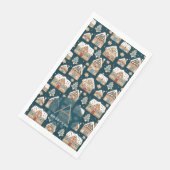 Niedliche Lebkuchenhäuser & Kekse Weihnachten Serviette (Ecke)