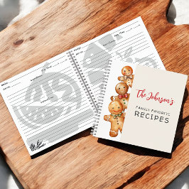 Niedliche Lebkuchenkochen Familienfavoriten Rezept Notizblock