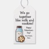 Niedliche Leckerei Valentine "Milch und Cookies" Geschenkanhänger (Vorderseite)