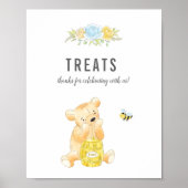 Niedliche Leckereien Teddy Bear Babydusche Poster (Vorne)