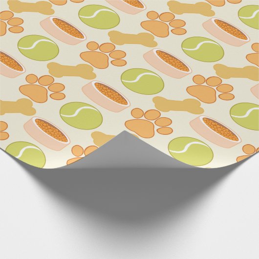 Niedliche Leckereien und Spielzeugmuster Geschenkpapier (Ecke)