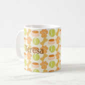 Niedliche Leckereien und Spielzeugmuster Kaffeetasse (Vorderseite Links)