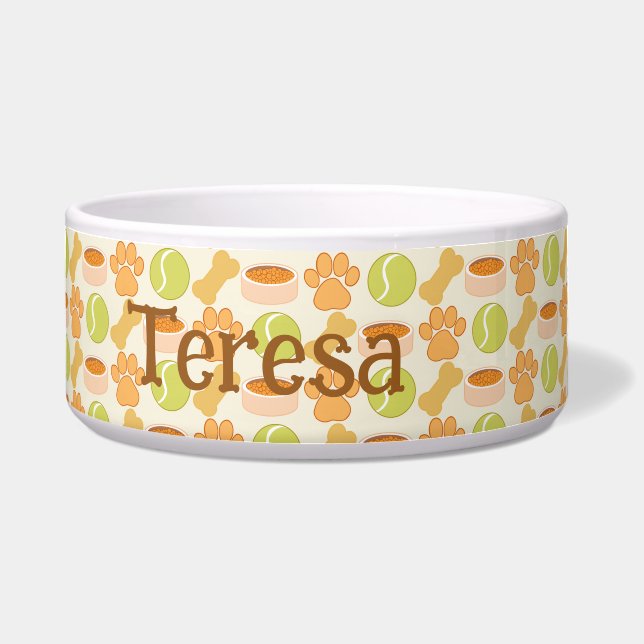 Niedliche Leckereien und Spielzeugmuster Napf (Vorderseite)