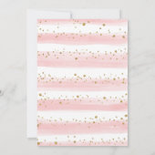 Niedliche leepy Elephant Pink Gold Babydusche per  Einladung (Rückseite)