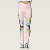 Niedliche Leggings aus Bienen und Regenbogen (Vorderseite)