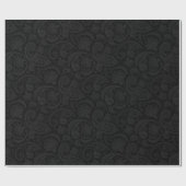 Niedliche Leggings aus schwarzem Paisley Geschenkpapier (Flach)