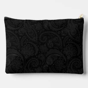 Niedliche Leggings aus schwarzem Paisley Zubehörtasche