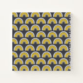 Niedliche Lehrer Boho Rainbow auf dem Grau-Noteboo Notizblock (Rückseite)