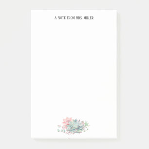 Niedliche Lehrer Personalisiert Post-it Klebezettel