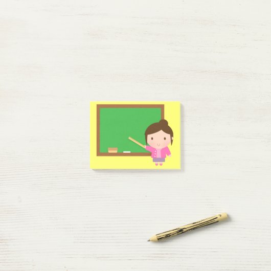 Niedliche Lehrer-Tafel Post-it Klebezettel (Auf Schreibtisch)