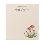 Niedliche Lehrerbewertung zurück zum Schulmerkmal Notizblock (Vorderseite)