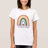 Niedliche Lehrerin Vibes Rainbow Inspirivity T-Shirt (Vorderseite)