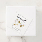 Niedliche, leicht gelbe, neutrale Star-Babydusche Geschenkanhänger (Beispiel)