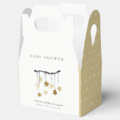 Niedliche, leicht gelbe, neutrale Star-Babydusche Geschenkschachtel (Geöffnet)