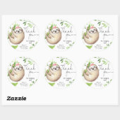 Niedliche, leicht rosa grün Blätter Aufkleber (Blatt)