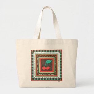 Niedliche Leinwand Tasche - Kirschen - Kunst von E
