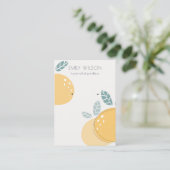 Niedliche Lemon Abstrakt Fruchtstuhlvorführung Visitenkarte (Stehend Vorderseite)