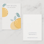 Niedliche Lemon Abstrakt Fruchtstuhlvorführung Visitenkarte (Vorne/Hinten)