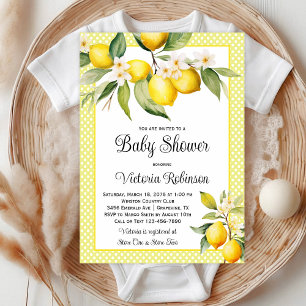 Niedliche Lemon Baby Dusche Einladung