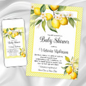 Niedliche Lemon Baby Dusche Einladung