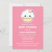 Niedliche Lemon Cupcake Kinderdusche Einladungen (Rückseite)