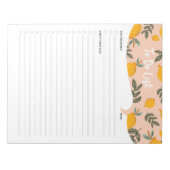 Niedliche Lemon-Illustration So führen Sie die Che Notizblock (Vorderseite)