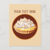 Niedliche Lemon Meringue Pie-Nachricht Postkarte (Vorderseite)