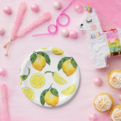 Niedliche Lemon Musterpapier-Teller Pappteller (Party)