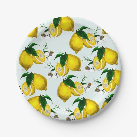Niedliche Lemon Paper-Teller Pappteller (Vorderseite)