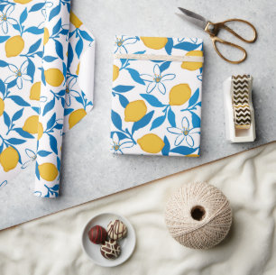 Niedliche Lemon Sketch Hand Drawn Wrapping Paper R Geschenkpapier