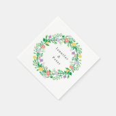 NIEDLICHE LEMON- UND BLUME-FLORALDEKOUTION SERVIETTE (Ecke)