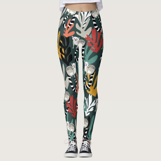 Niedliche Lemur-Leggings Leggings (Vorderseite)