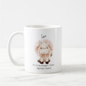 Niedliche Leo Lion Watercolor Bull Zodiac Eigensch Kaffeetasse (Links)