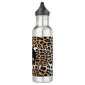Niedliche Leopard Animal Print Personalisiert Edelstahlflasche (Rechts)