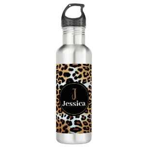 Niedliche Leopard Animal Print Personalisiert Edelstahlflasche