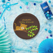 Niedliche Leopard Baby Duschpapierplatte Pappteller (Party)
