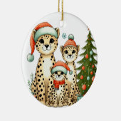 Niedliche Leopard-Familie Keramik Ornament (Rechts)