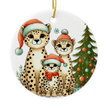 Niedliche Leopard-Familie