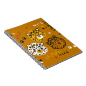 Niedliche Leopard Katze Gesicht Zeichnend. Little Notizblock (Rechte Seite)