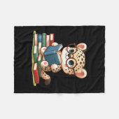 Niedliche Leopard-Lesart Fleecedecke (Vorderseite (Horizontal))
