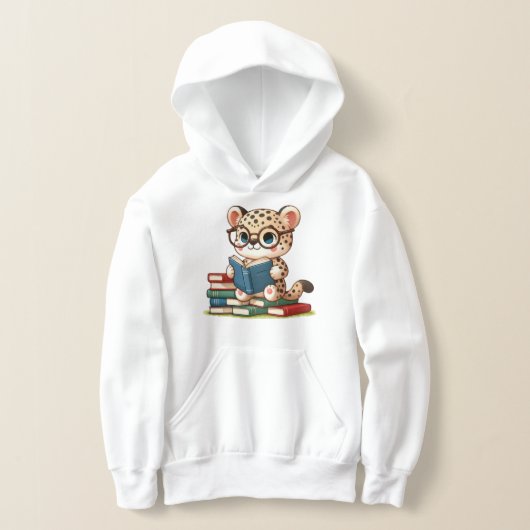 Niedliche Leopard-Lesart Hoodie (Ablage )