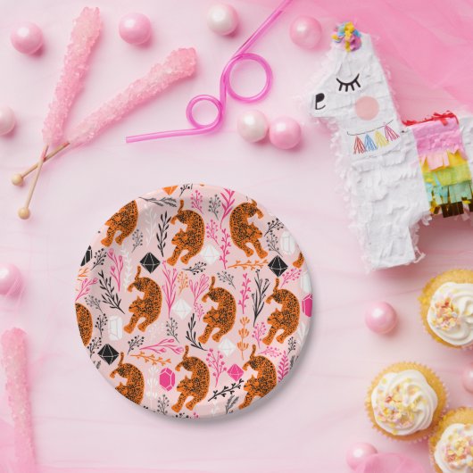 Niedliche Leopard-Papier-Teller Pappteller (Party)