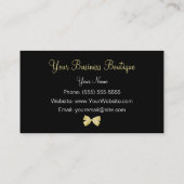 Niedliche Leopard Print Boutique Hübsch Gelbe Schl Visitenkarte (Rückseite)