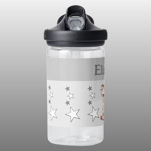 Niedliche Leoparden tragen den Namen mit Sternen K Trinkflasche