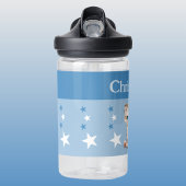 Niedliche Leoparden tragen Namen mit Sternen auf Trinkflasche