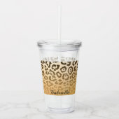 Niedliche Leopardrucke Acryltrinkbecher (Vorderseite)